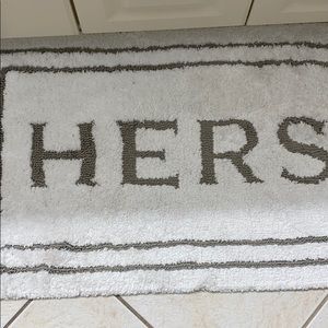 His & Hers bathroom mat